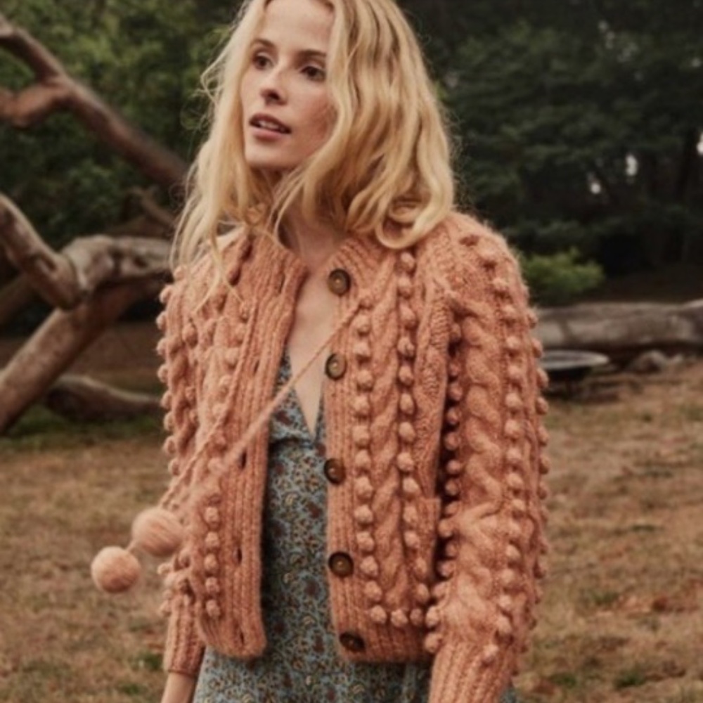 Doen Pomme Cardigan Sweater in Ember Small EUC